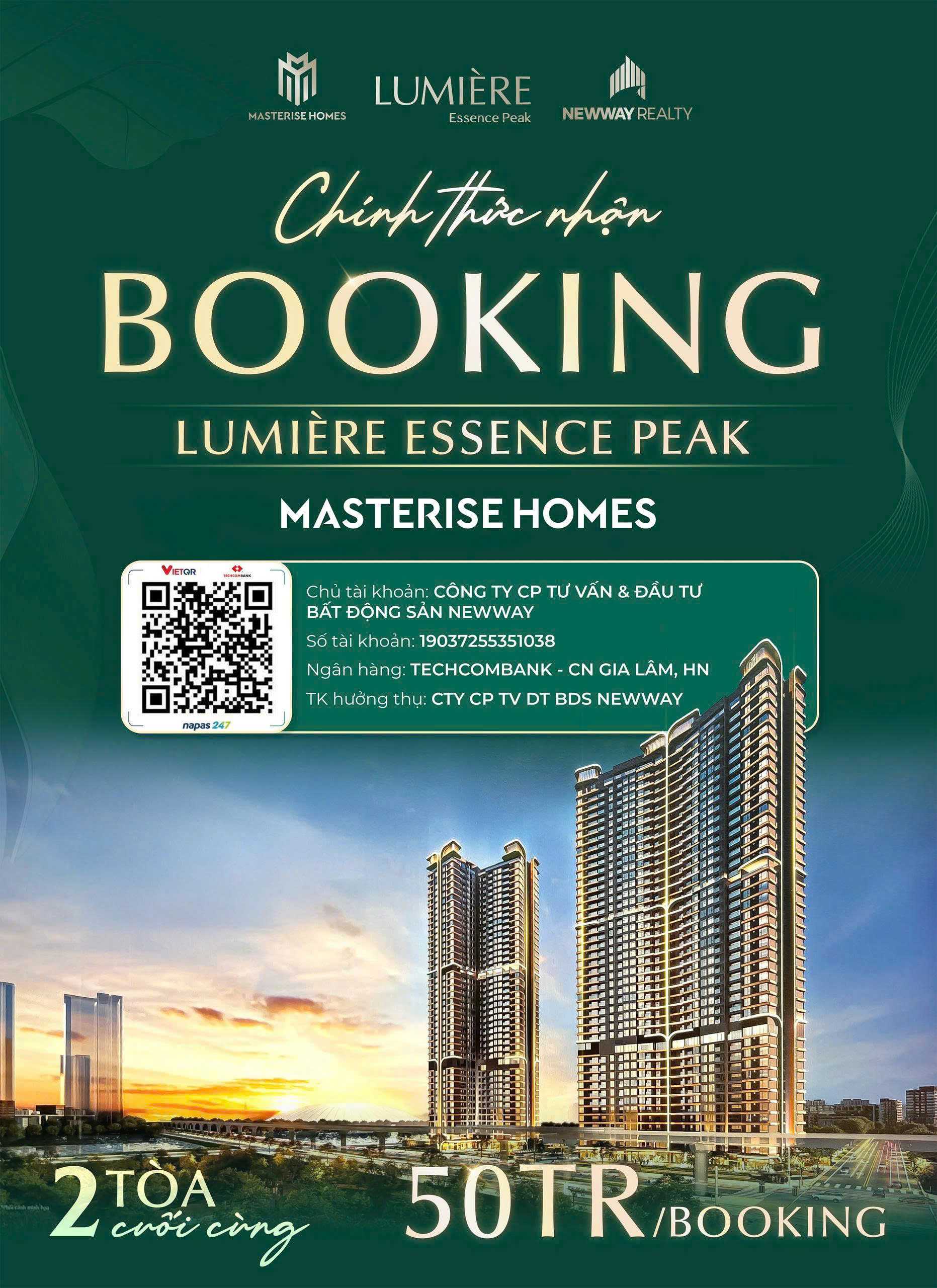 Chính thức nhận booking Lumiere Essence Peak Cổ Loa