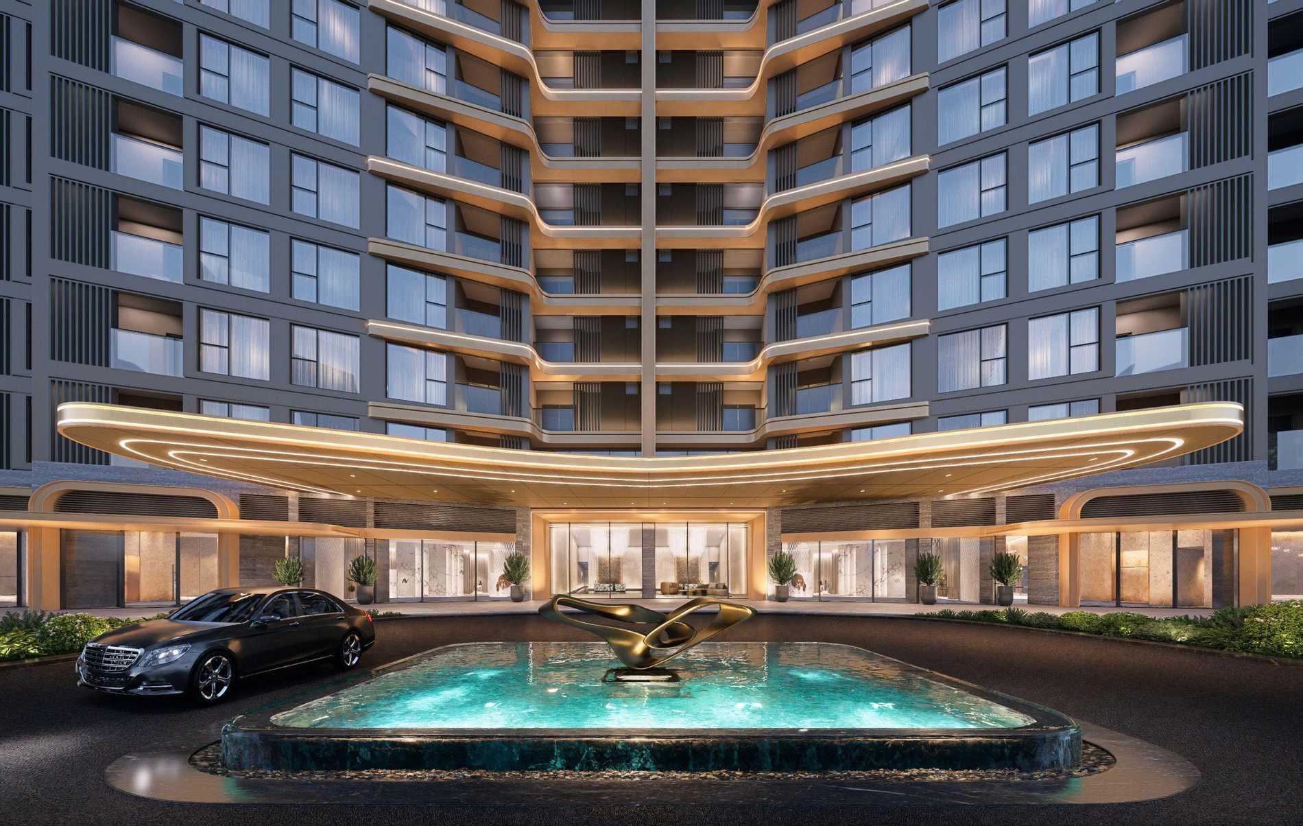 Phối cảnh mặt trước toà Peak 1 dự án Lumiere Essence Peak Cổ Loa