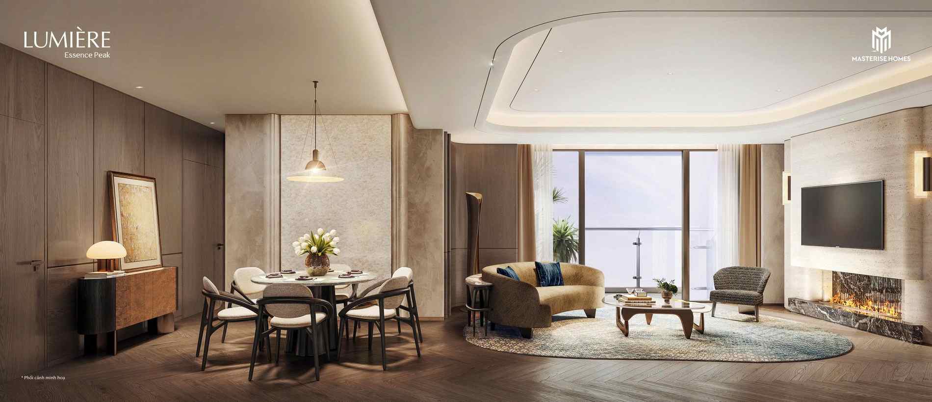 Phối cảnh căn hộ Lumiere Essence Peak