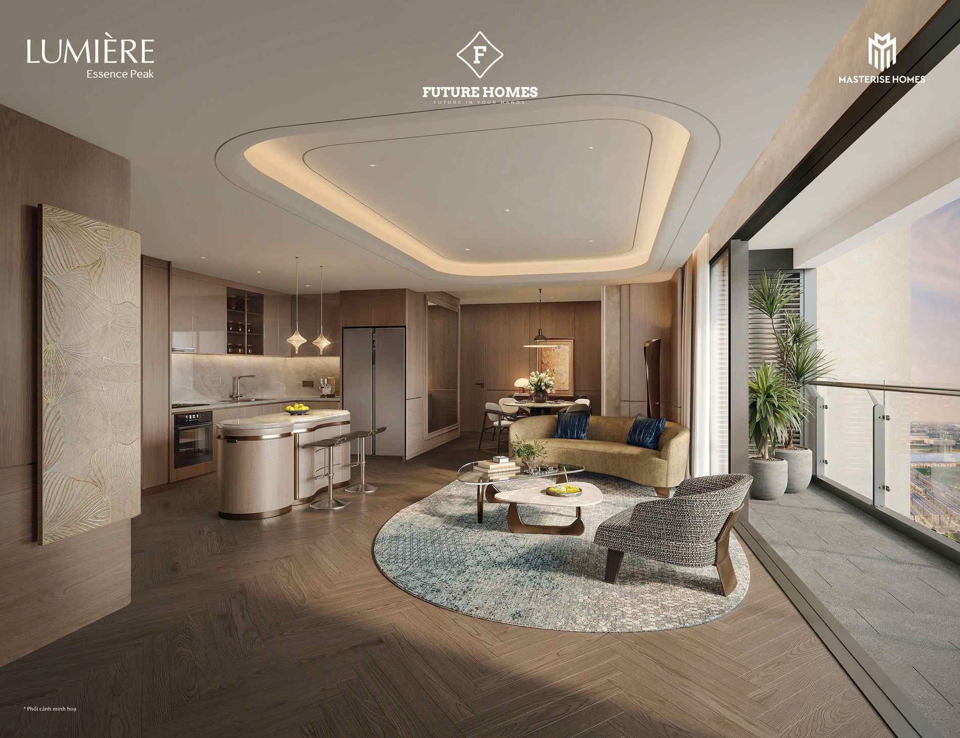 Phối cảnh căn hộ Lumiere Essence Peak Cổ Loa