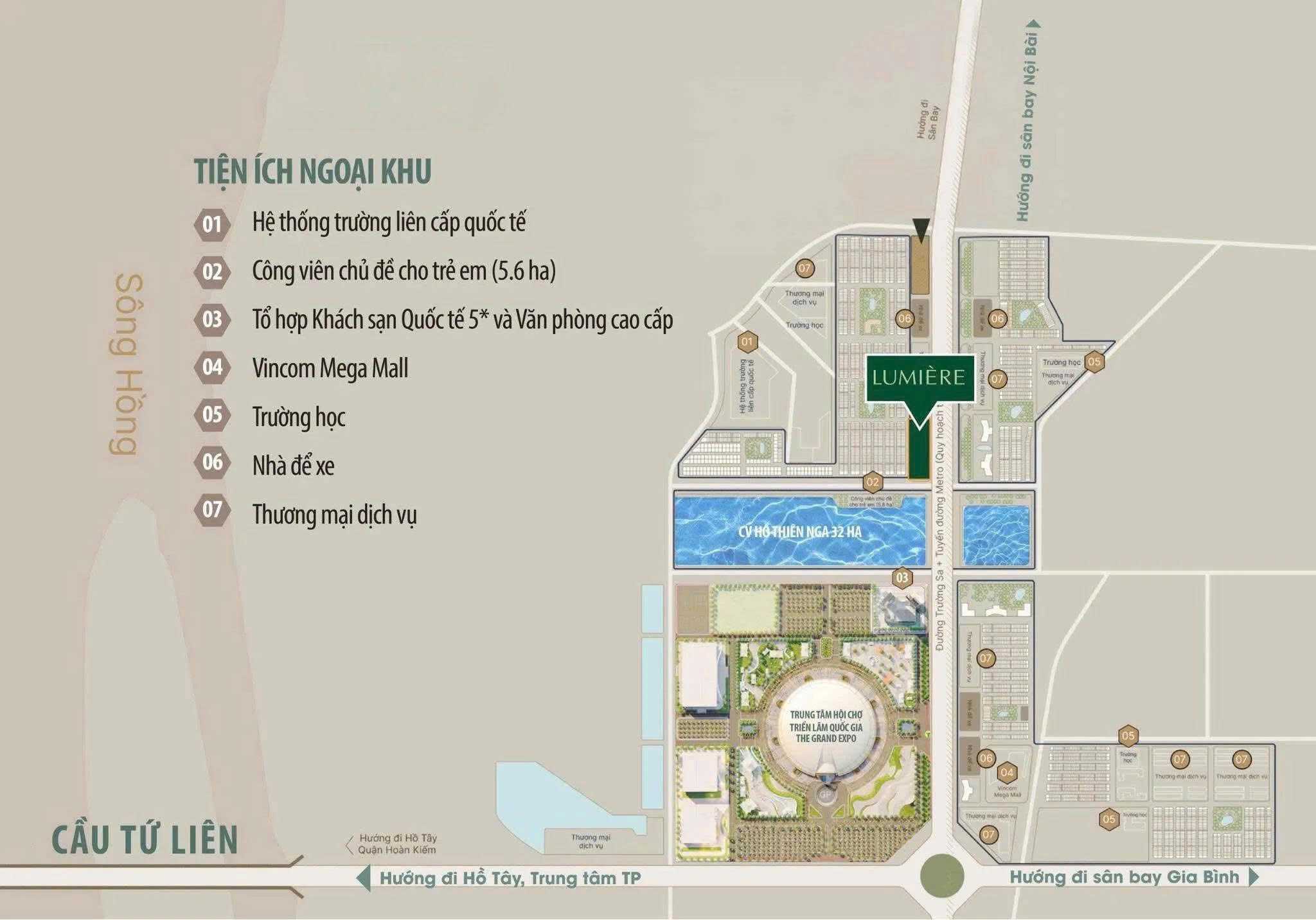 Vị trí dự án lumiere essence Peak Cổ Loa