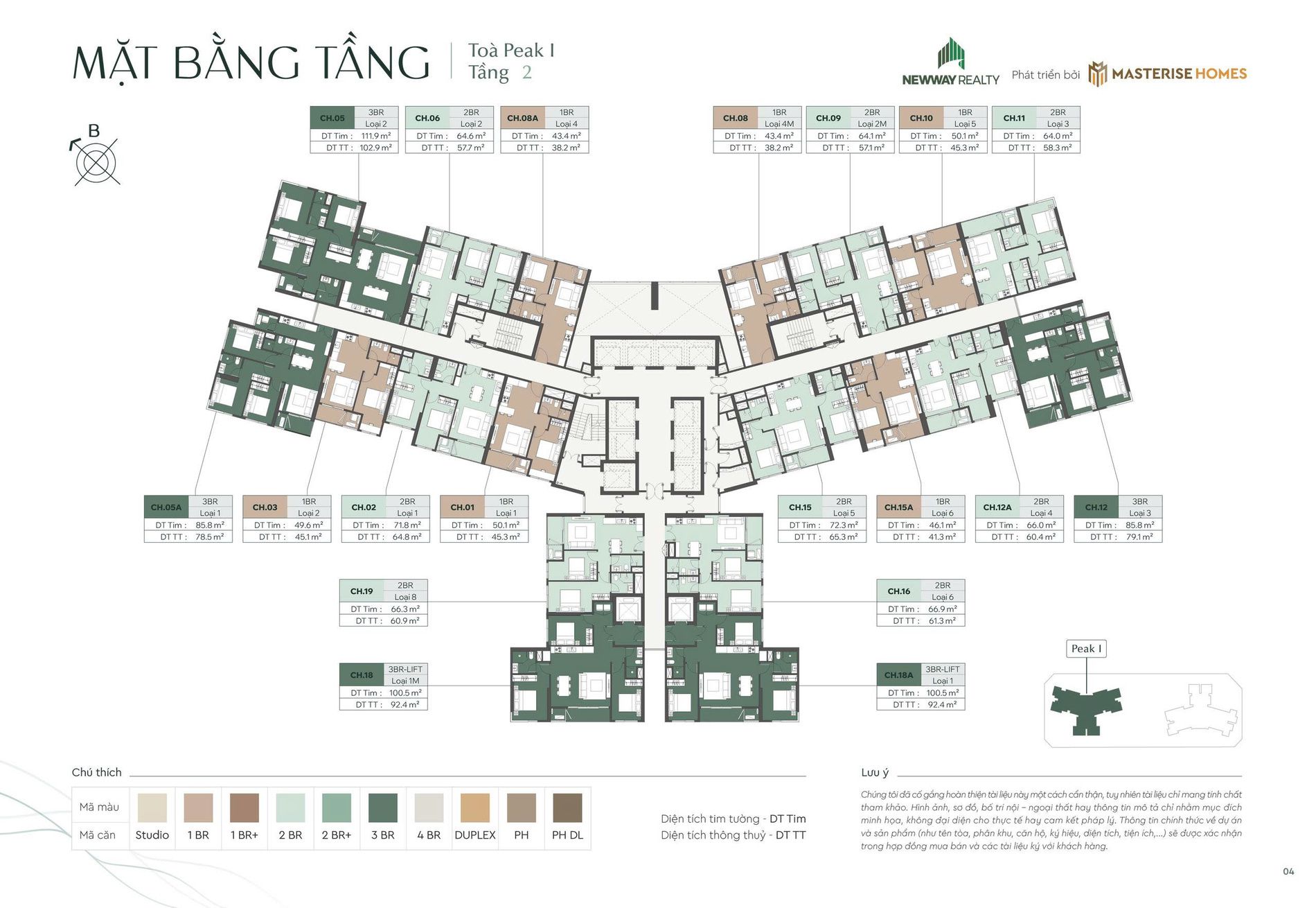 Mặt bằng tầng 2 Lumiere Essence Peak Cổ Loa