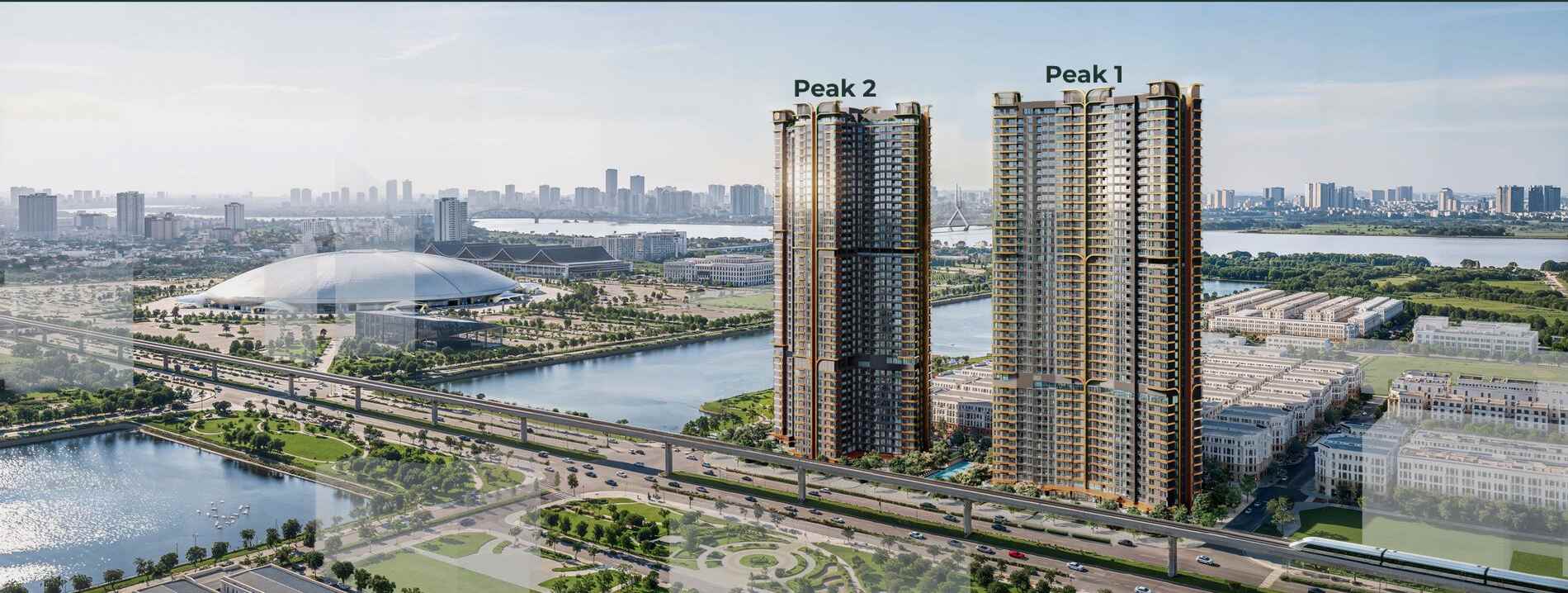 2 toà căn hộ Lumiere Essence Peak Cổ Loa