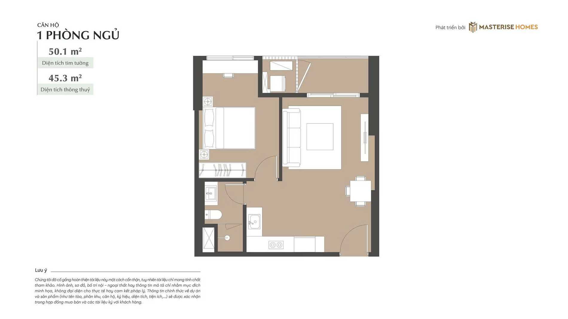 Thiết kế căn 1 ngủ Lumiere Essence Peak Cổ Loa