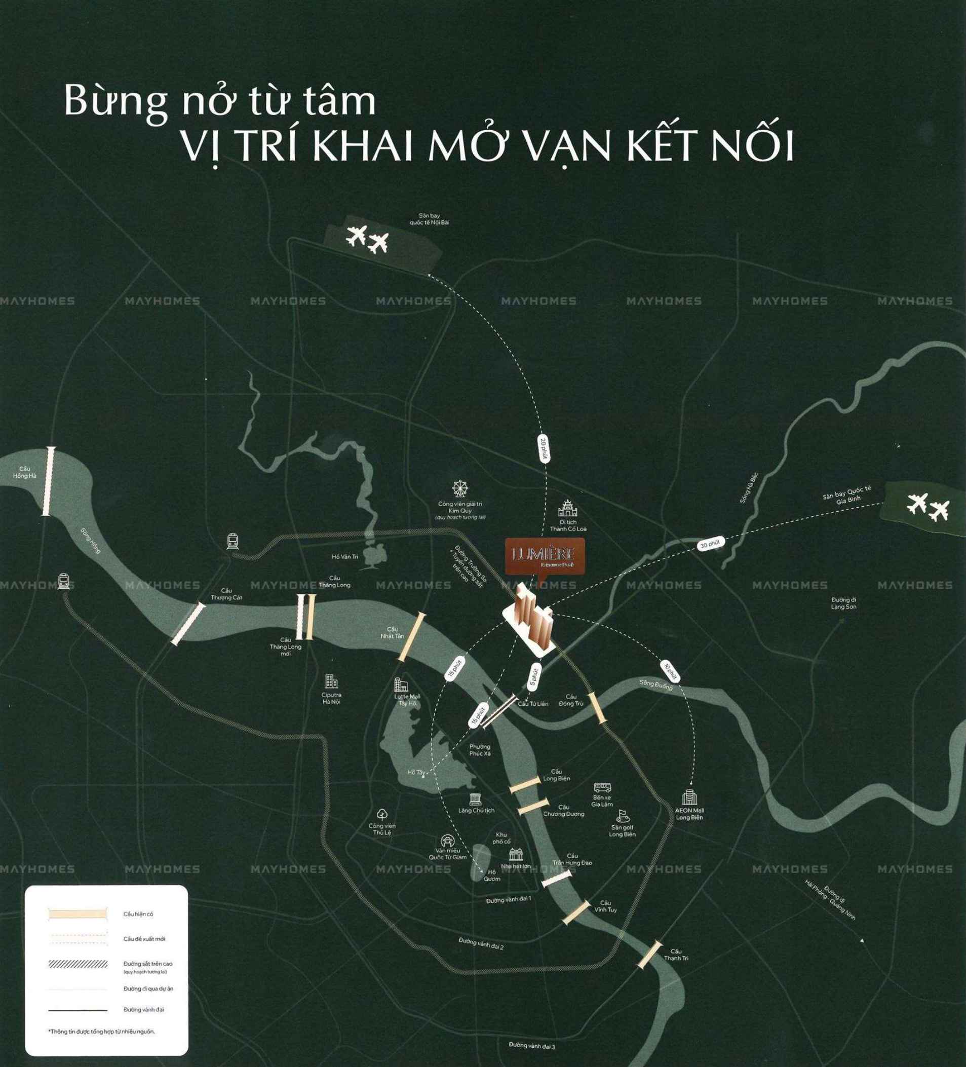 Vị trí vạn kết nối của Lumiere Essence Peak Cổ Loa