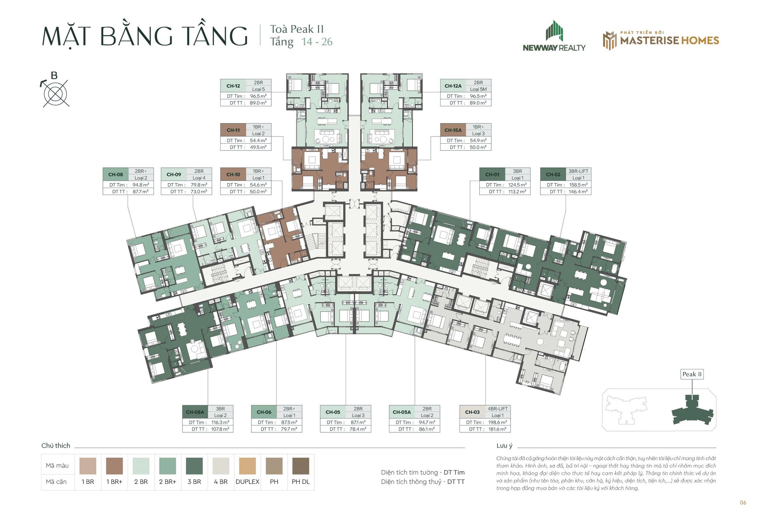 Tầng điển hình - tầng 14-26 Lumiere Essence Peak Cổ Loa