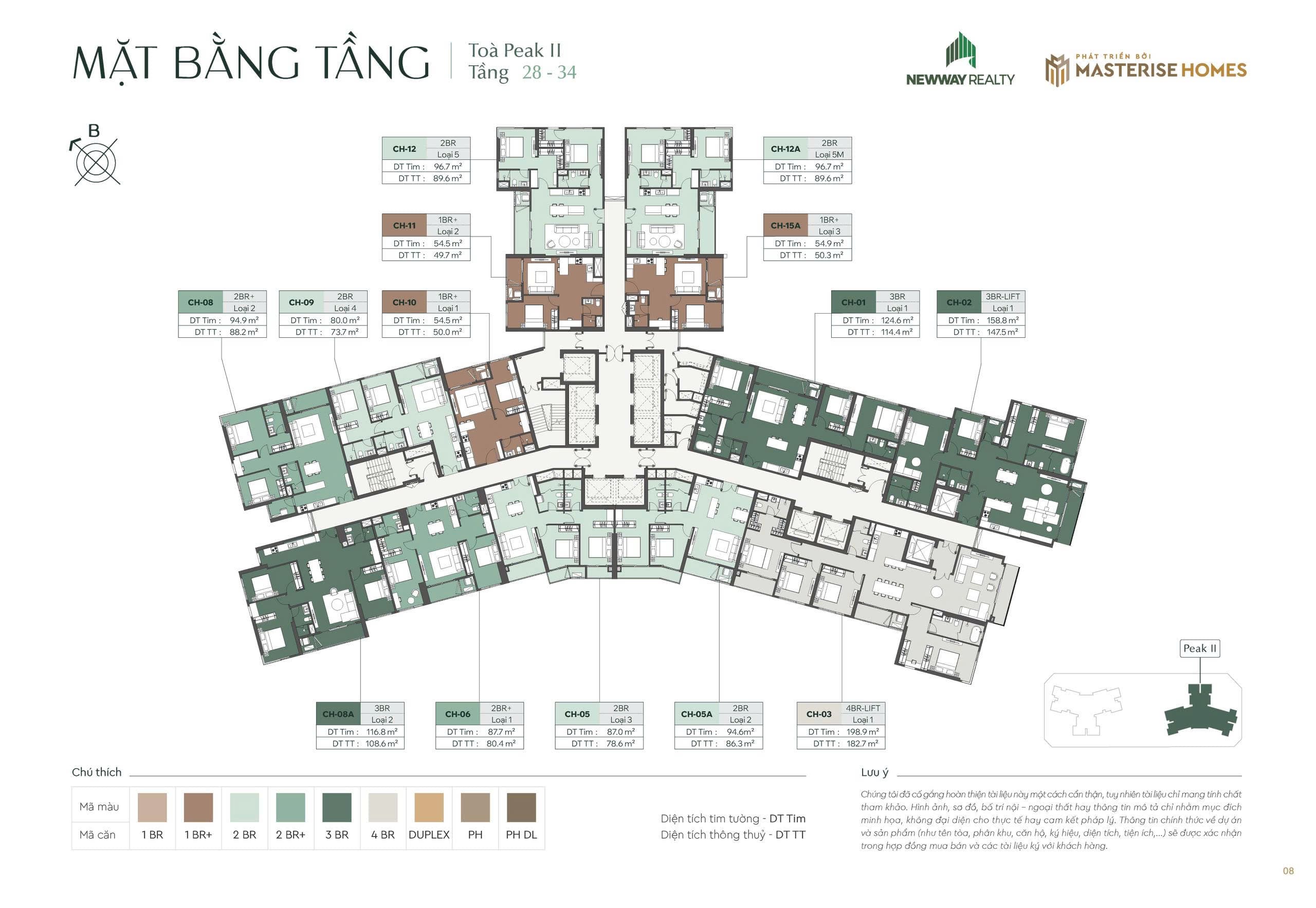 Tầng điển hình - tầng 28 - 34 Lumiere Essence Peak Cổ Loa